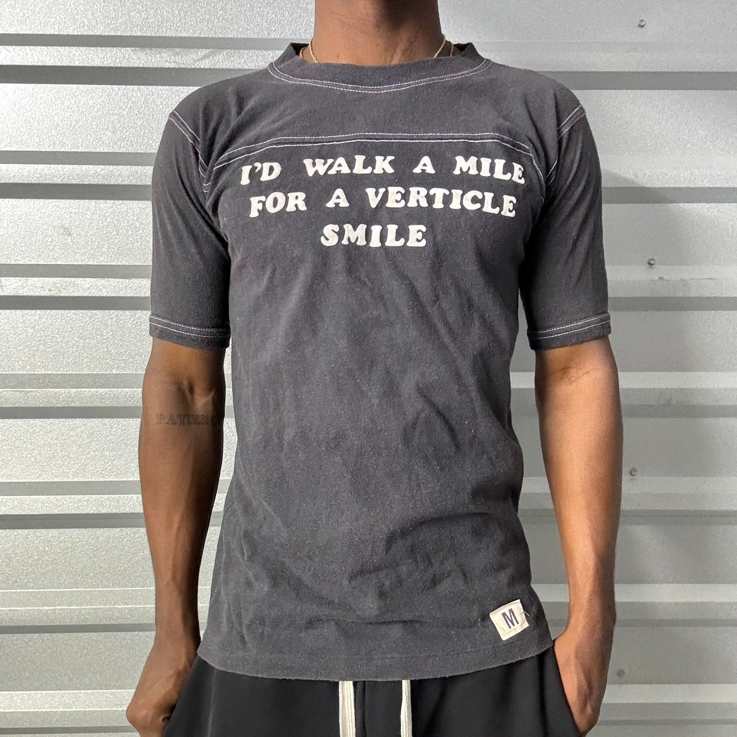 Vintage 70s “Id Run a Mile For a Vertical Smile” Tee