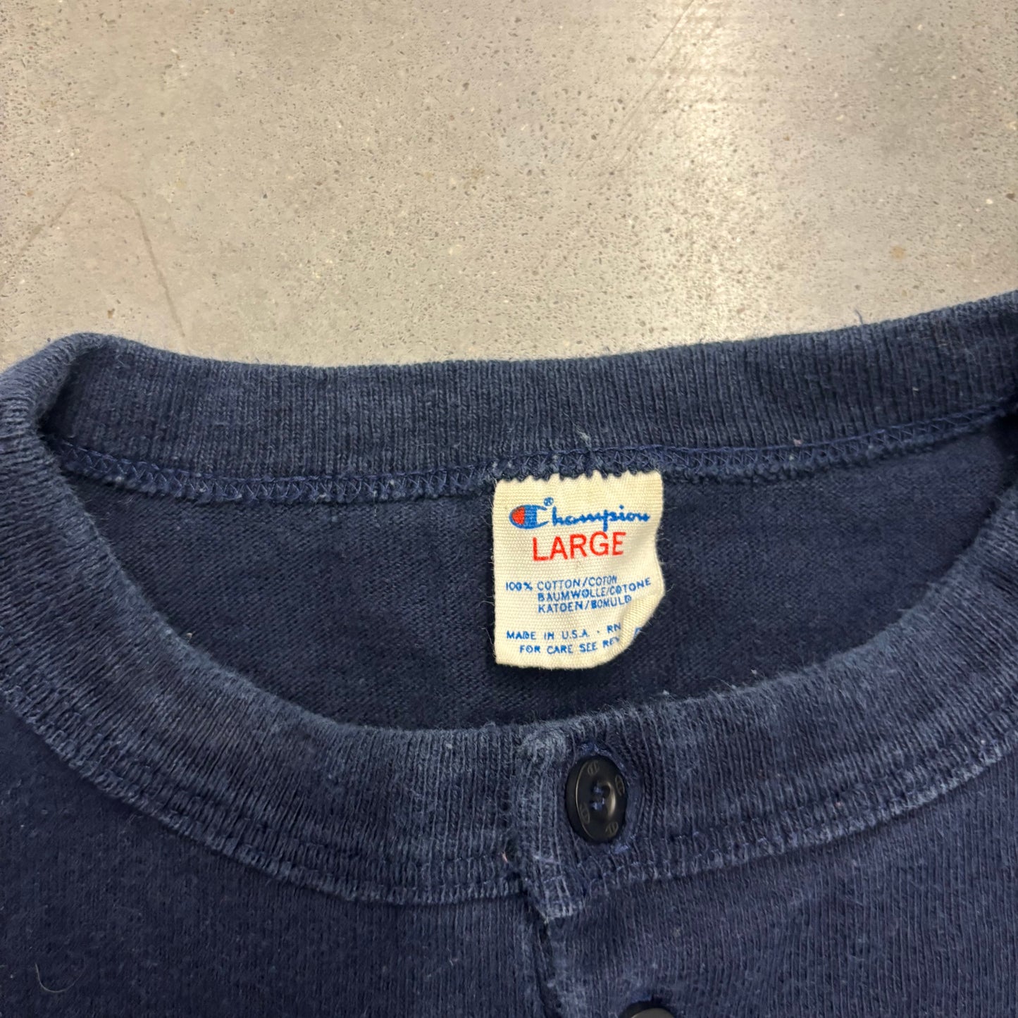 Vintage 80s Champion Henley Tee