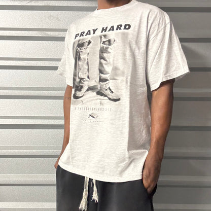 Vintage “Pray Hard” Jesus Tee