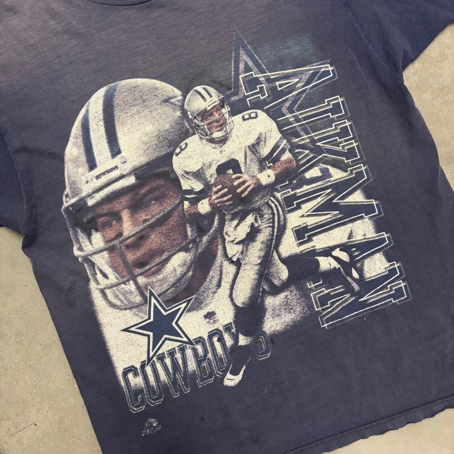 Vintage 90s Dallas Cowboys Troy Aikman Player Tee