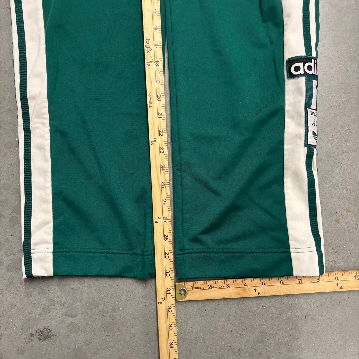Y2K Green Adidas Breakaway Track Pants