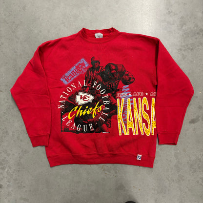 Vintage 90s’ Kansas City Chiefs AOP Crewneck