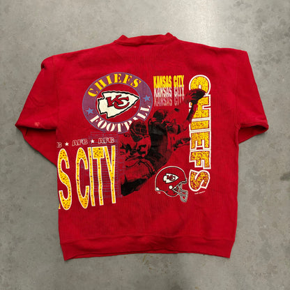 Vintage 90s’ Kansas City Chiefs AOP Crewneck