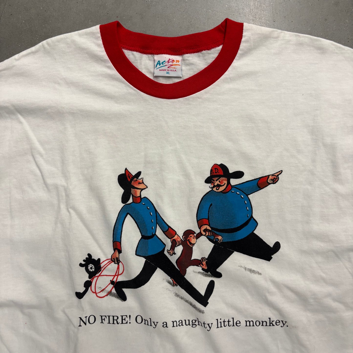 Vintage 95’ Curious George Ringer Tee