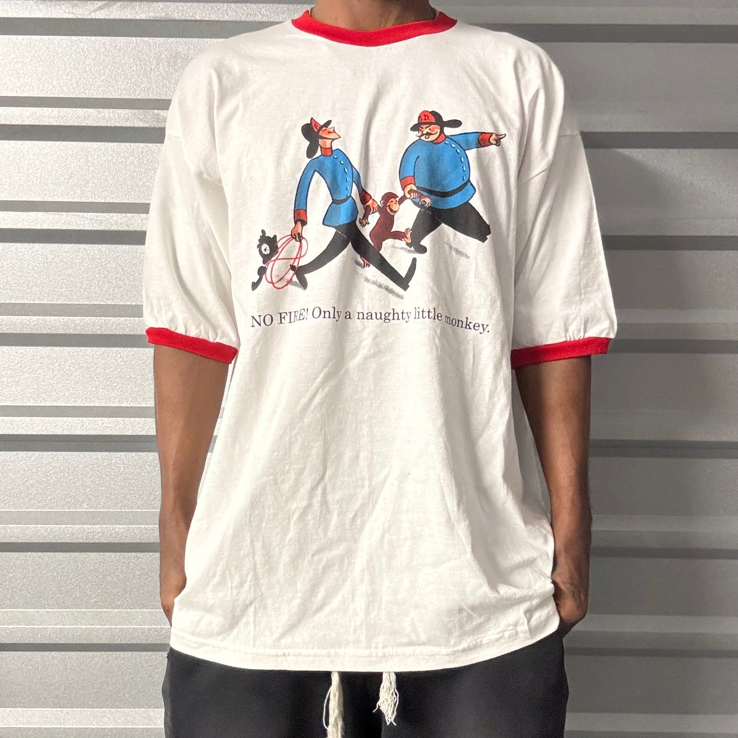 Vintage 95’ Curious George Ringer Tee