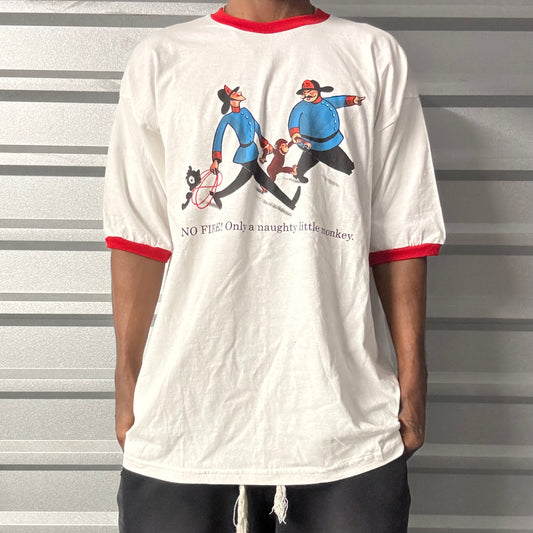 Vintage 95’ Curious George Ringer Tee