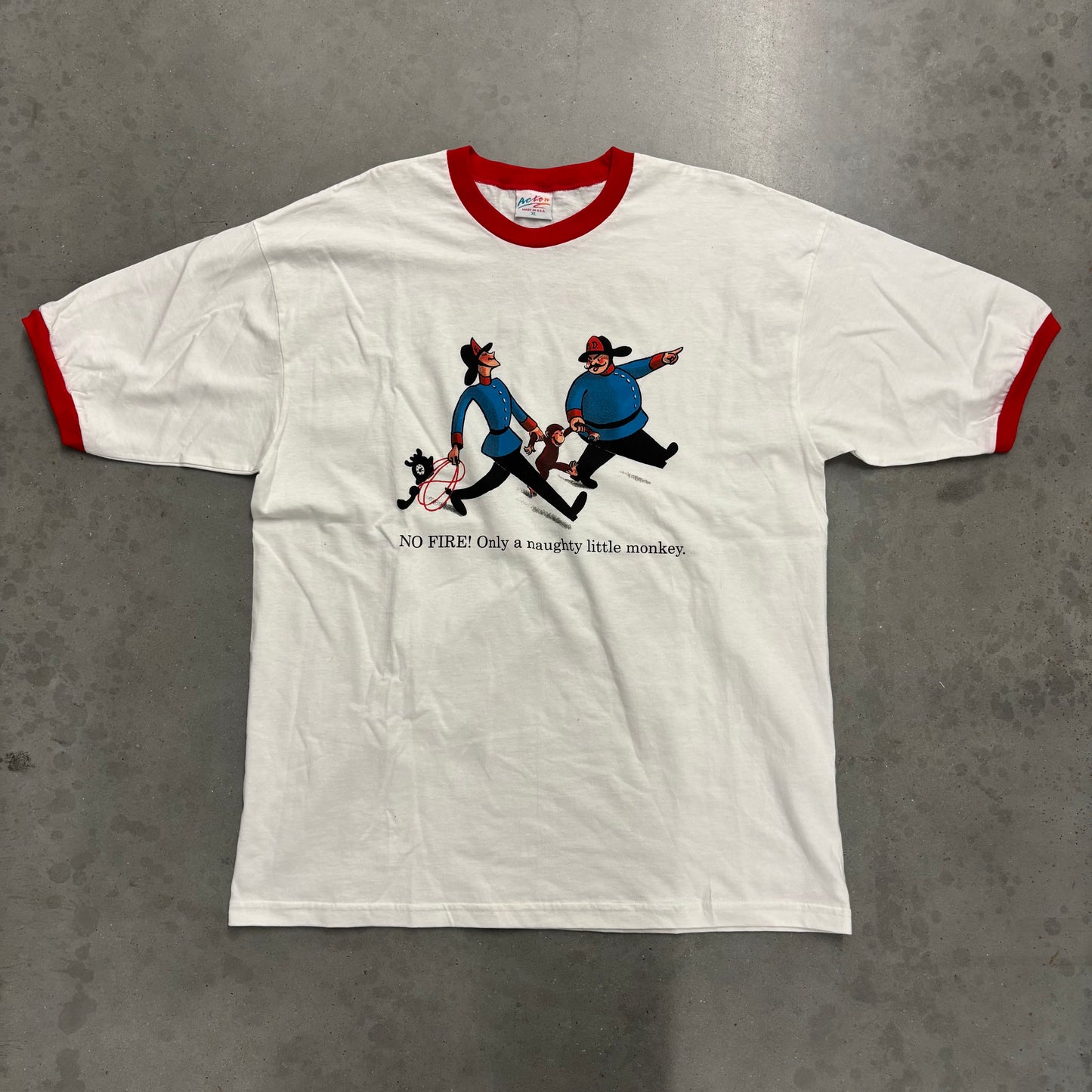 Vintage 95’ Curious George Ringer Tee
