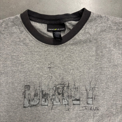Y2K DKNY Ringer Tee