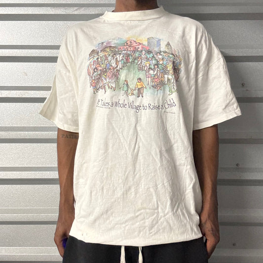 Vintage 90s Village to Raise a Child Tee