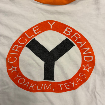 Vintage 80s Circle Y Brand Ringer Tee